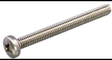 Metaalschroeven Rvs Cil.Kop M6x30 Din 7985 - 200 stuks