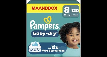 Pampers Baby-Dry Maat 8 - 120 Luiers - 17kg+