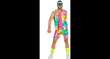 Aerobic Party Outfit Tie Dye Neon Heren - Maat XL