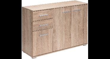 Casaria Dressoir Alba – 3 Deuren 2 Laden MDF - 107x75x35 cm Eiken