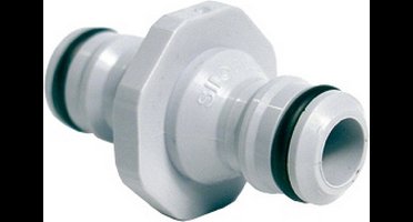 Talen Tools - Dubbele Tuinslangnippel - pvc