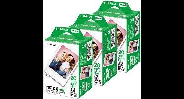 FUJIFILM Instax Mini Film 3 Pack de 20 - 60 Photos