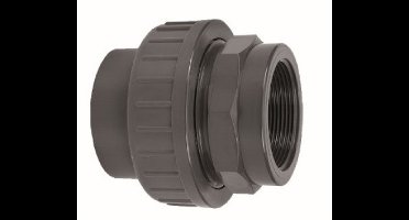 Druk PVC 3-delige koppeling - 40mm x 1-1/4 Binnendraad - 10 bar