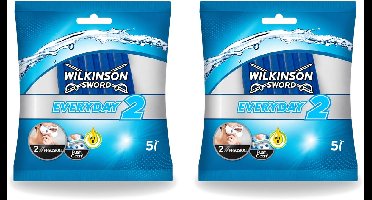 2 x Wilkinson Sword - Wegwerpscheermesjes - 5 Scheermesje - Voordeelverpakking - 2 stuks
