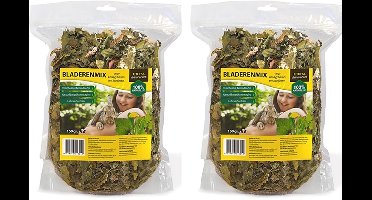 Bladerenmix Ruwvoer 150 Gram UTOPIA - Gezonde Natuurlijke Snack voor Konijnen en Knaagdieren - 2 stuks - Multipack