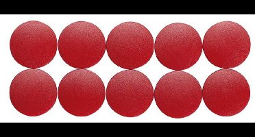 MAUL Magneet rond 10 stuks 0,6 kg kunststof Ferriet bruchsicher erodiert lackiert Ø 2.4 x 0.8 cm rood