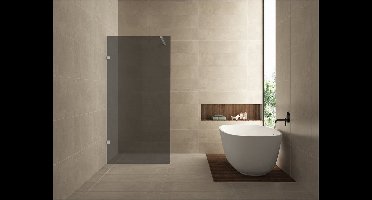 Wiesbaden Less Glasplaat voor Inloopdouche 90 x 200 cm - Nano Rookglas