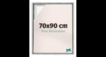yd, Baklijst 70x90 cm Zilver Mat - Lijst voor Canvasdoek - MDF Lyon