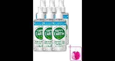 6 x Happy Earth – Deodorant Just-Add-Water Spray – 100% Natuurlijk Unscented – 100 ml - Bulkverpakking - Natuurlijke deodorant - Douchemop - Geurloze deodorant