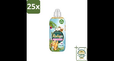 25 x Robijn Collections - Wasverzachter - Kokos - 1,25L - 50 Wasbeurten - Wasstrips - Wasverzachter Kokos - Wasverzachter Voor Kleding - Kokos Geur Wasverzachter - Wasverzachter Voor Wasbeurten - Wasverzachter Met Luxe Geur
