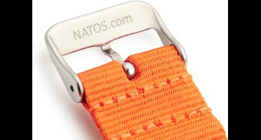canvas horlogeband 20 mm - tweedelig uniseks - roestvrijstalen sluiting - geschikt voor smartwatches - Vemera