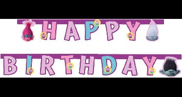 PROCOS - Trolls Happy Birthday slinger - Decoratie > Slingers en hangdecoraties