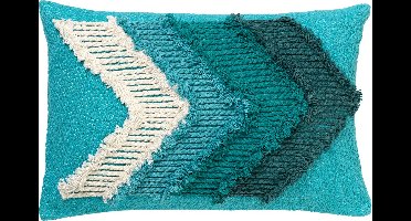 Dutch Decor ARROW - kussenhoes 40x60 cm - katoen - Aquarelle - blauw - met rits - zonder binnenkussen