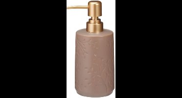 Bathroom Solutions Zeeppompje / dispenser Forrest - taupe - aardewerk - 7 x 17 cm - 370 ml - keuken en badkamer