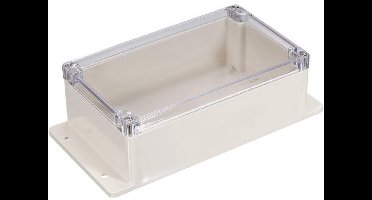Projectkast - Behuizing Elektronica - Elektronica Beschermen - Waterdicht IP65 - 21.6 cm - Grijs/Transparant
