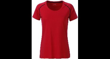 James and Nicholson Dames/Dames Sport T-Shirt (Rood/zwart)