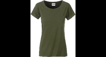 James and Nicholson Dames/dames Basic Organic Katoenen T-Shirt (Olijf)