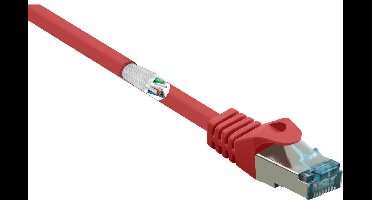 Renkforce RF-5043970 RJ45 Netwerkkabel, patchkabel CAT 6A S/FTP 5.00 m Rood Vlambestendig 1 stuk(s)