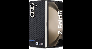 BMW Backcase hoesje geschikt voor Samsung Galaxy Z Fold 5 - Effen Zwart - Kunstleer