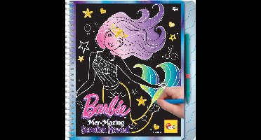 Lisciani barbie sketchbook mer-mazing scratch reveal