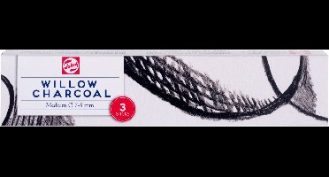 Talens Medium Houtskool 3 Staafjes
