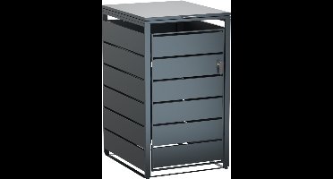 Hoppa! Afvalcontainer ombouw - Kliko ombouw - 1x240L bak - Gecoat staal - Antraciet 68x80x116cm (bxdxh)