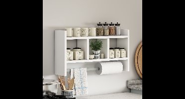 Skye Decor, Wandplank, Asya - Whıte, Gemelamineerde spaanplaat, Wit, 63,6 x 14,6 x 35 cm
