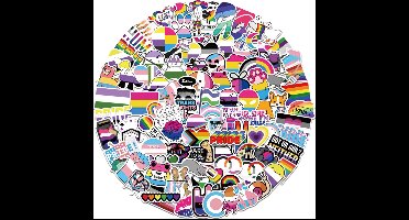 Scoby - Pride Stickers - 50 Stickers Mix Pack - Laptopstickers - Geschikt voor Fiets, Step, Laptop, Skateboard, Koffer & Helm - LGBTQ