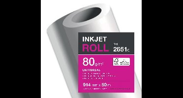 Clairefontaine plotterpapier ft 914 mm x 50 m, 80 g 2 stuks