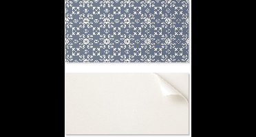 Esthetische vinyl wandtegels met een geprint bloemenpatroon op een achtergrond, 10x40x20 cm