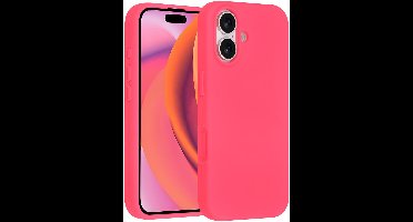 TUNIQ telefoonhoesje voor Apple iPhone 17 - Siliconen backcover - Felroze