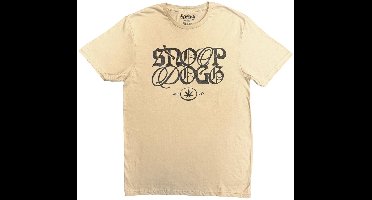 Snoop Dogg - Lettering Mash Up Heren Tshirt - M - Creme