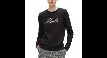 KARL LAGERFELD JEANS SIGNATURE SEQUINS SWEATSHI Zwart L EU
