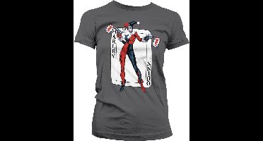 Harley Quinn Card Games Girly Tee dames-T-shirt donkergrijs