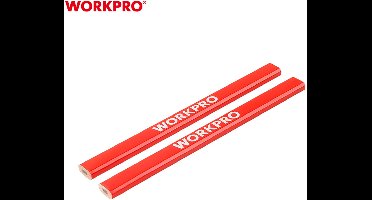 WORKPRO WP269005 Timmermanspotloden 176 mm (2 stuks) – HB Grafiet – Professioneel
