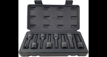 Weber Tools 1/2'' Krachtdoppen set Torx 8-delig van T25 t/m T80