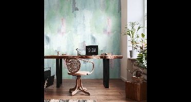 "Meadow Dreams" STIJLVOL FOTOBEHANG | Aquarellook - Blauw Groen Roze Grijs - A.S. Création Anna D'Andrea