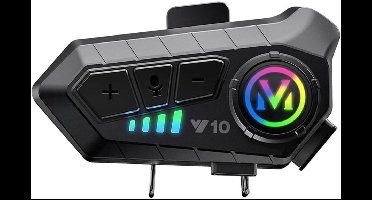 Motorhelm Headset - Intercom - Bluetooth - Zwart