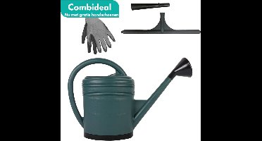 Tuilana - COMBIDEAL - Gieter - 15L - luxe verstevigde rand + sproeier - Met extra breedsproeier - GRATIS tuinhandschoenen