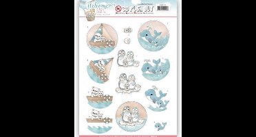 3D Pushout - Yvonne Creations - Welcome Baby - By The Sea