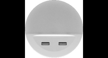 LEDVANCE Nachtlicht LED: voor stopcontact, LUNETTA USB / 13 W, 220…240 V, stralingshoek: 120, Warm wit, 3000 K, body materiaal: polycarbonate (pc)/acrylonitrile butadiene styrene (abs), IP20