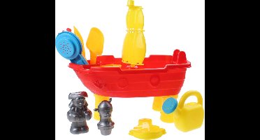 Jonotoys Zand- En Waterset Piraat 38 Cm Rood/geel 15-delig