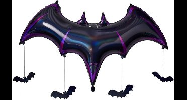 Paarse aluminium vleermuis ballon - Feestdecoratievoorwerp