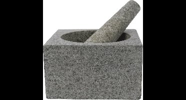 Cosy&Trendy Vijzel Met Stamper - Graniet - 14 cm x 8 cm
