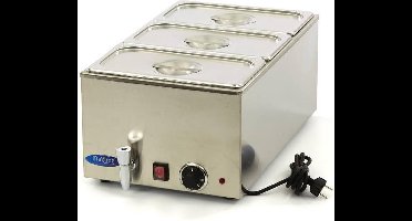 Bain Marie - met Tapkraan - incl. 3x 1/3 GN-Set - Elektrisch