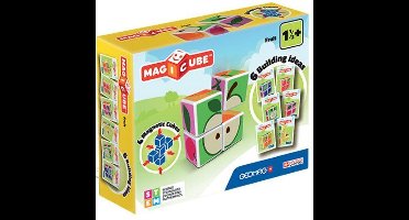 Geomag MagiCube Fruit Recycled - Magnetische Bouwblokken met Fruitthema - 4-delig - Vanaf 3 jaar