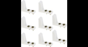 KARZO - 4 Pairs Toilet Seat Stabilizers Wobbling Loose Buffers Bumpers Stopping Ouderen Gehandicapten Sliding Schroeven Wit Plastic