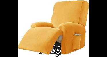 Stoelhoezen- Stoelbeschermers-effen kleur- fluwelen relaxfauteuil hoezen 4 stuks