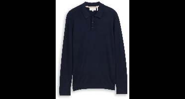 Tom Tailor - Polo Lange mouw - Heren - L - Blauw - Viscose - 1050852