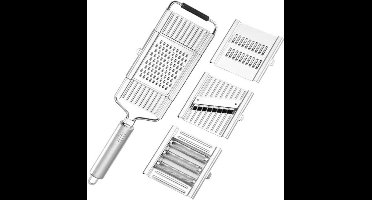 Home & Marker - Groentesnijder - 3-in-1 - Inclusief 4 Extra Messen - RVS - Snijden Raspen Hakken - SLICEIEST